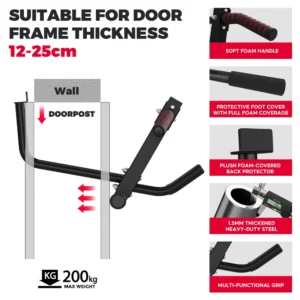 OneTwoFit Doorway Pull Up Bar L93cm W25cm H13cm