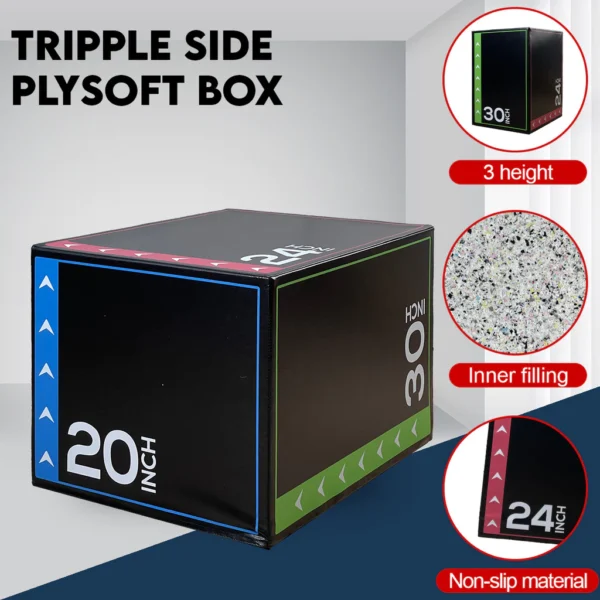 Triple Side Soft Foam Plyo Box