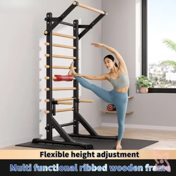 Adjustable Wooden Wall Bar Stretch Rack